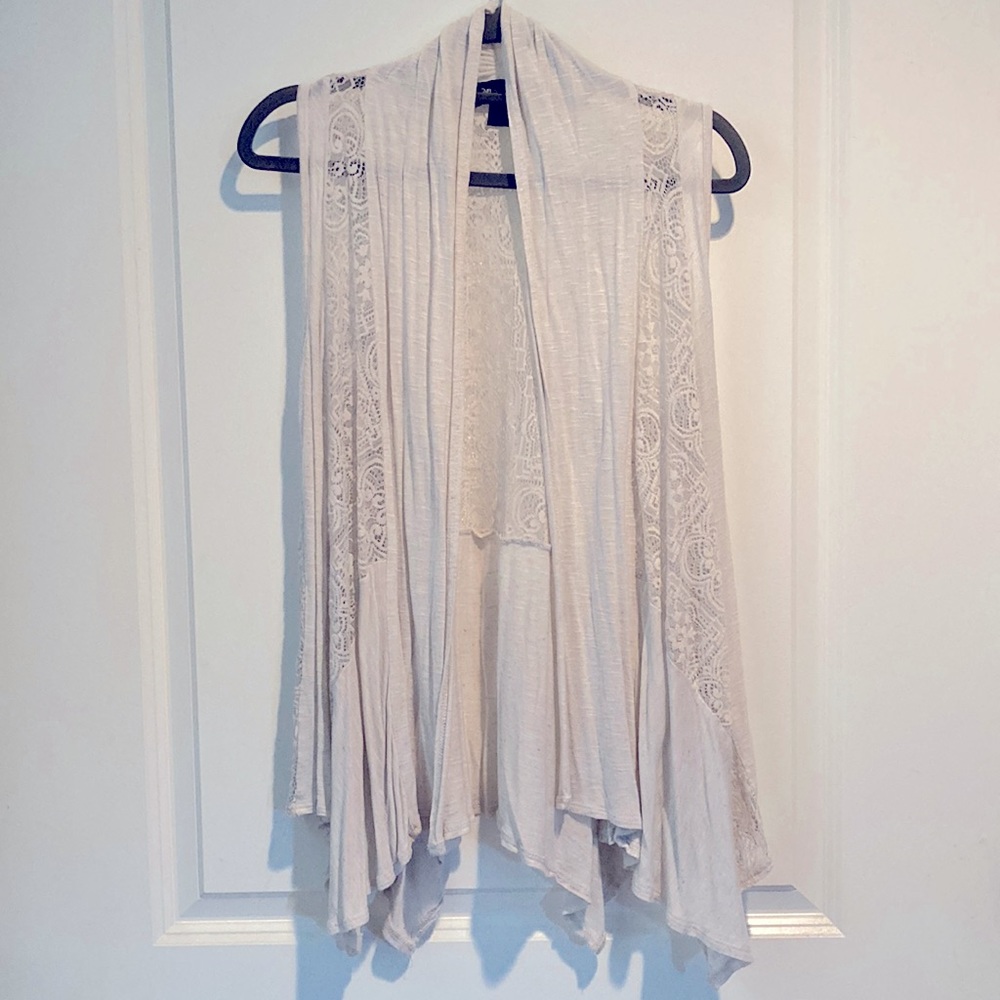 Ivory lace vest